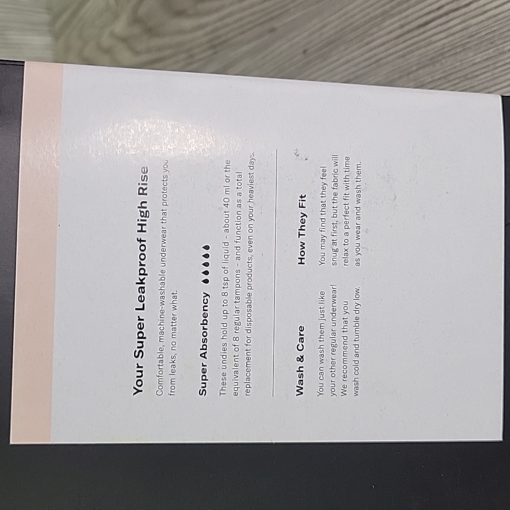 Knix Super High Rise Black Leakproof Period Underwear Womens Size Large NEW - Picture 3 of 4